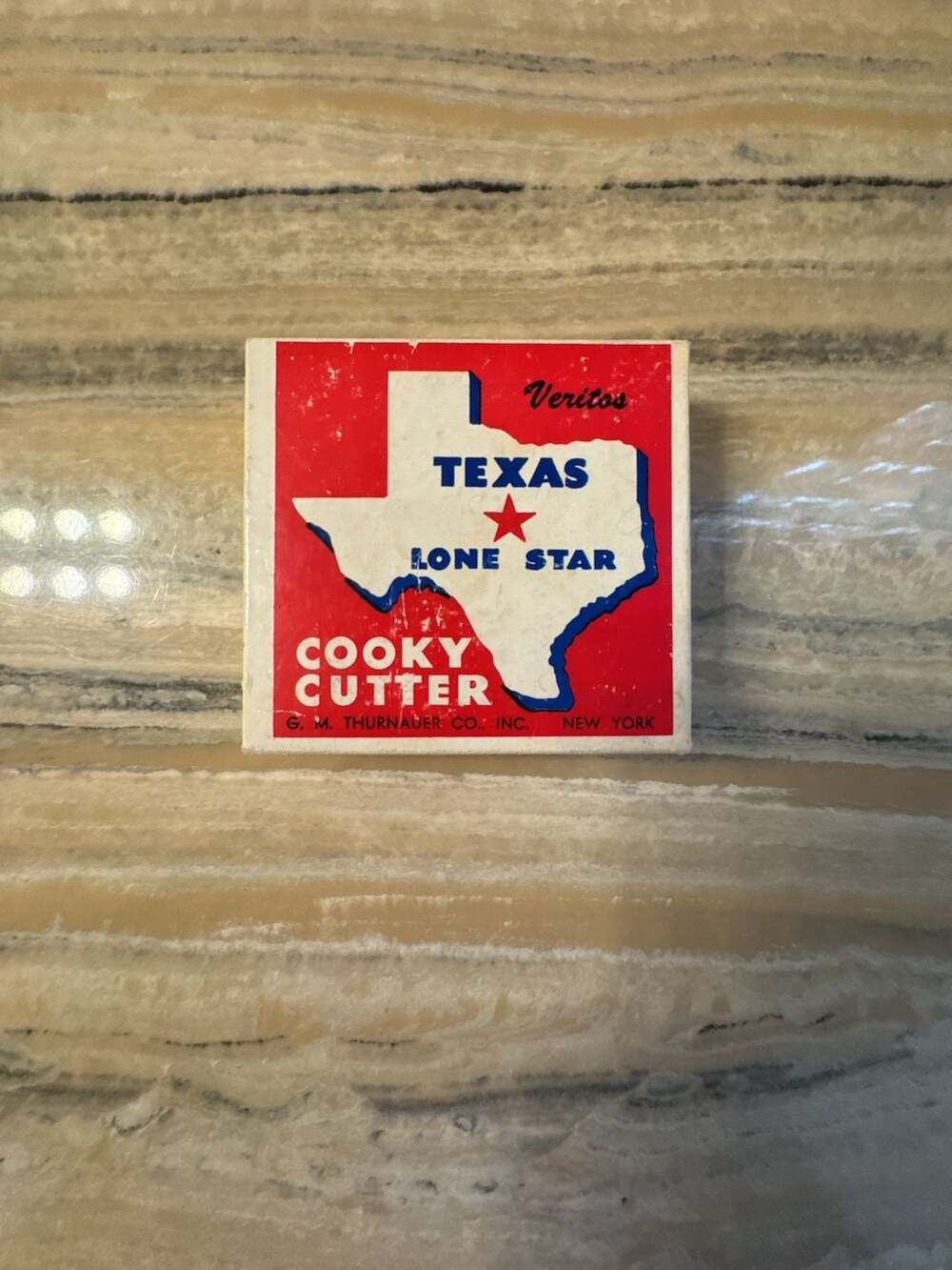 Vintage Veritos Texas Lone Star Cooky Cutter in Original Box G.M. Thurnauer Co.